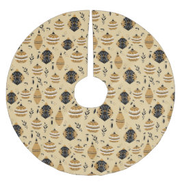 Gold Black Noordse kerstboombollen op gouden schaa Kerstboom Rok