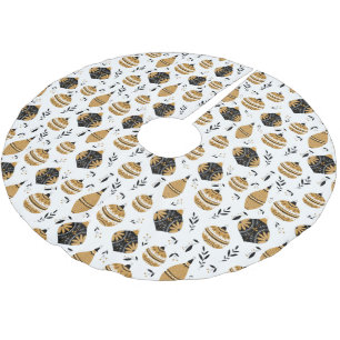 Gold Black Nordic kerstboomlamp Pattern Kerstboom Rok