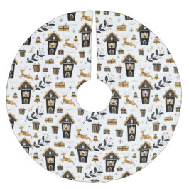 Gold Black Nordic Reindeed House Kerstmis  Kerstboom Rok