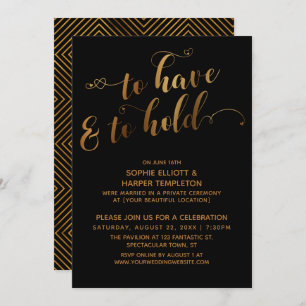 Gold Black om post-Wedding te hebben en te houden Kaart