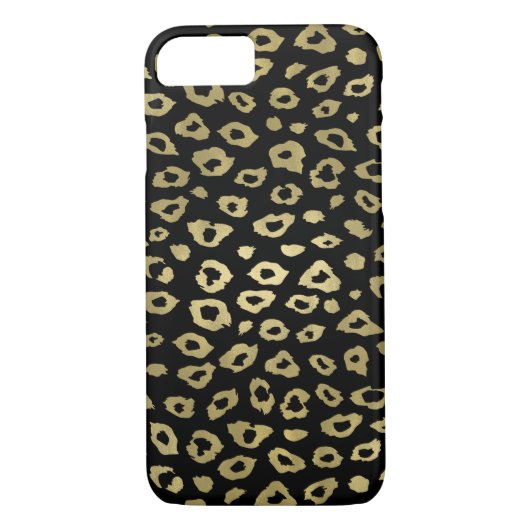 Gold Black Ombre Leopard Print Case-Mate iPhone Case (Achterkant)
