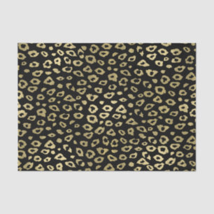 Gold Black Ombre Leopard Print Tissuepapier