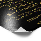 Gold & Black Open Bar voor bruiloft Foto Afdruk (Hoek)