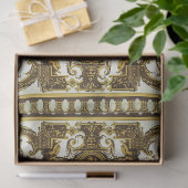 Gold & Black Ornamental Decoupage Paper Tissuepapier (Geschenk)