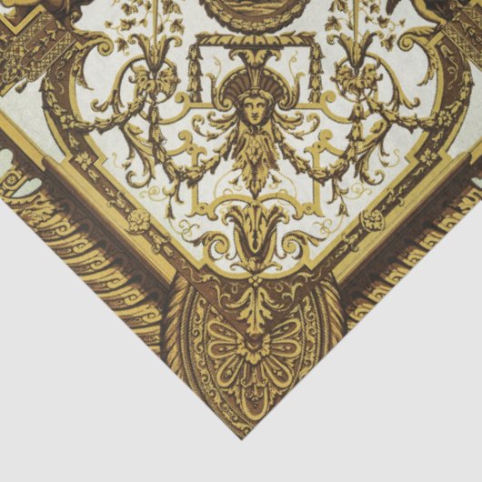 Gold & Black Ornamental Decoupage Paper Tissuepapier (Detail)