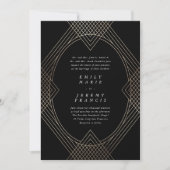 Gold Black Oval Geometric Simple Modern Gatsby Kaart (Voorkant)