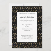 GOLD BLACK PANEL LEOPARD ANIMAAL PRINT BIRTHDAY KAART (Voorkant)