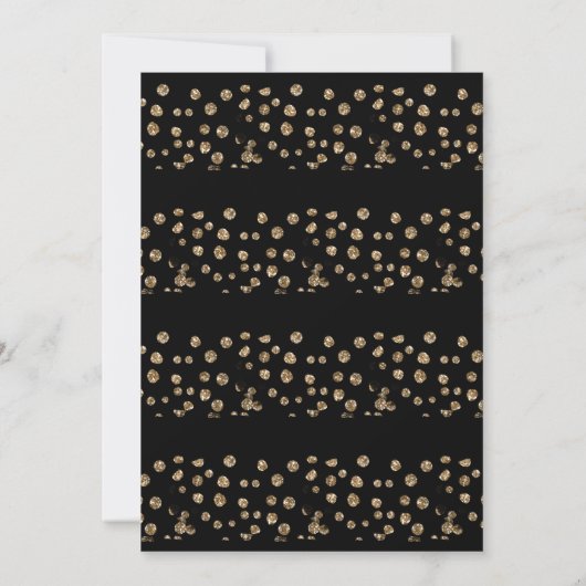 GOLD BLACK PANEL LEOPARD ANIMAAL PRINT BIRTHDAY KAART (Achterkant)