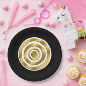 Gold Black Paper Bowls Papieren Bordje (Feest)