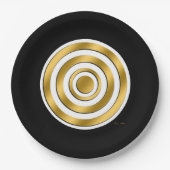 Gold Black Paper Bowls Papieren Bordje (Voorkant)