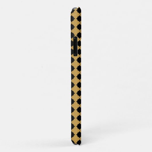GOLD BLACK PATTERNED IPHONE HOESJE (Achterkant/rechts)