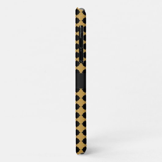 GOLD BLACK PATTERNED IPHONE HOESJE aanpasbaar (Achterkant/links)