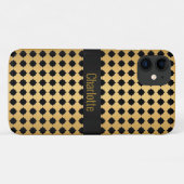 GOLD BLACK PATTERNED IPHONE HOESJE aanpasbaar (Achterkant (horizontaal))