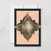 Gold Black & Peach Exotic Chic-partijnummer Kaart (Achterkant)