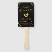 Gold Black Photo Pharmacy School Afstuderen Handwaaier (Voorkant)