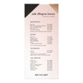 Gold, Black Pink Salon Spa Price List Service Menu (Voorkant)