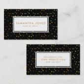 Gold Black Polka Dot maakt artistieke Visitekaartj Visitekaartje (Voorkant / Achterkant)