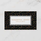 Gold Black Polka Dot maakt artistieke Visitekaartj Visitekaartje (Voorkant)