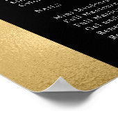 Gold Black Pricelist Salon Poster (Hoek)