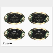 Gold Black Product Labels Floral Cream Rozen Logo (Vel)