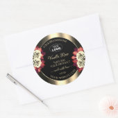 Gold Black Product Labels Rode Cream-Rozen toevoeg (Envelop)