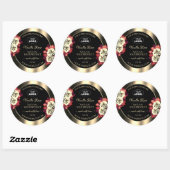 Gold Black Product Labels Rode Cream-Rozen toevoeg (Vel)