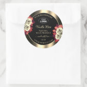 Gold Black Product Labels Rode Cream-Rozen toevoeg (Tas)