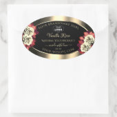 Gold Black Product Labels Rode Cream-Rozen toevoeg (Tas)