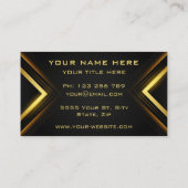 Gold Black Professional-Visitekaartje Visitekaartje (Achterkant)