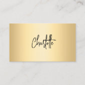 Gold Black QR-code handtekeningsscript Visitekaartje (Voorkant)