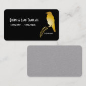 Gold Black Raven Bird Visitekaartje (Voorkant / Achterkant)