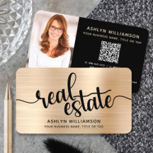 Gold Black Real Estate Agent QR Code Fotomakelaar