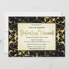 Gold Black repesal Dinner Kaart