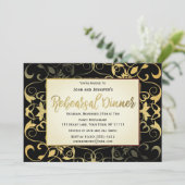 Gold Black repesal Dinner Kaart (Staand voorkant)