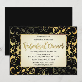 Gold Black repesal Dinner Kaart