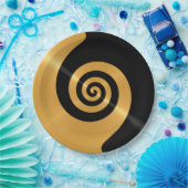 Gold Black Roestvrij staal Papieren Bordje (Feest)