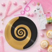 Gold Black Roestvrij staal Papieren Bordje (Feest)