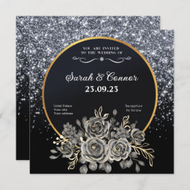 Gold Black Roos Silver Glitter Weddenschap