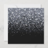Gold Black Roos Silver Glitter Weddenschap Kaart (Achterkant)