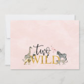 Gold Black Roze twee wilde Safari-dieren van de la Kaart (Achterkant)