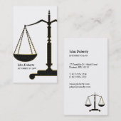 Gold Black Scales of Justice | Openbaar aanklager Visitekaartje (Voorkant / Achterkant)