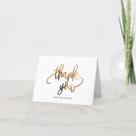 Gold Black Script Typography Weddenschap Bedankt