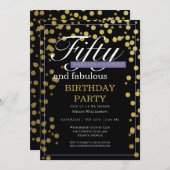 Gold Black Script, vijftig jaar oud Kaart (Voorkant / Achterkant)