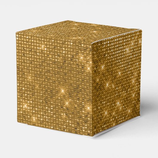 Gold & Black Shimmer Monogram - Jouw namen toevoeg Bedankdoosjes (Achterkant)