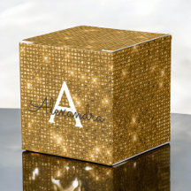 Gold & Black Shimmer Monogram - Jouw namen toevoeg