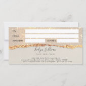 Gold Black Shimmer Paper Cadeaubon (Achterkant)