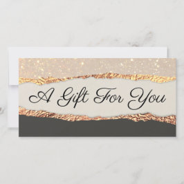Gold Black Shimmer Paper Cadeaubon