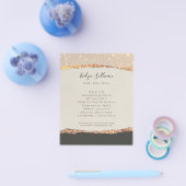 Gold Black Shimmer Paper Flyer (Enkel)