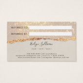 Gold black shimmer paper verwijzingskaart visitekaartje (Achterkant)