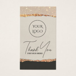 Gold black-shimmer papier pakket visitekaartje